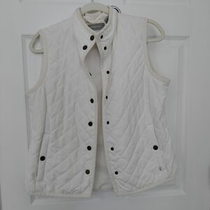 Liz Claiborne Ivory Quilted Vest SZ S